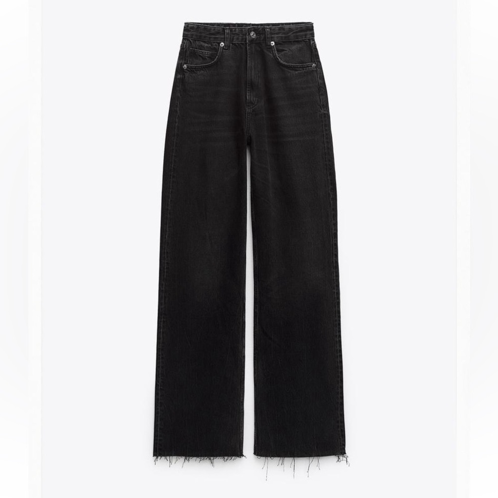 Zara ultra high waist wide leg trousers 25